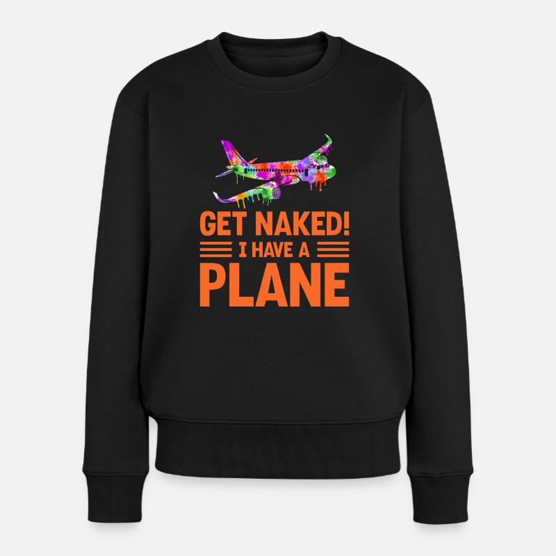 Devis de pilote de ligne J’ai un pilote d’avion - Pull Premium bio Femme - noir