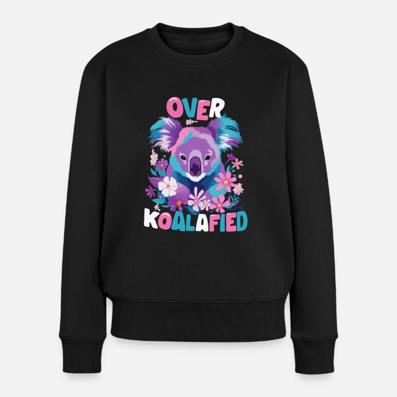Koala Koalas Koalabär Tier - Frauen Premium Bio Pullover - Schwarz