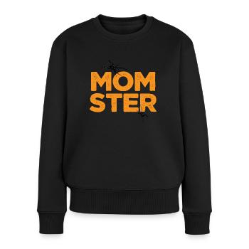 Halloween MOMSTER Mama - Frauen Premium Bio Pullover - Schwarz - Vorne - Julia (174cm)