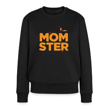 Halloween MOMSTER Mama - Frauen Premium Bio Pullover - Schwarz - Vorne - Julia (174cm)