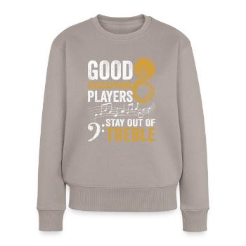 Sousaphone Brass Band Orchestra Musician - Women's Premium Organic Jumper - taupe - Front - Julia (174cm)