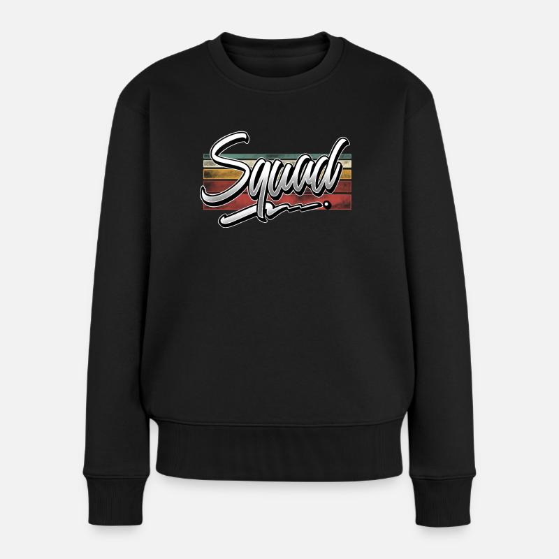 Squad - Frauen Premium Bio Pullover - Schwarz