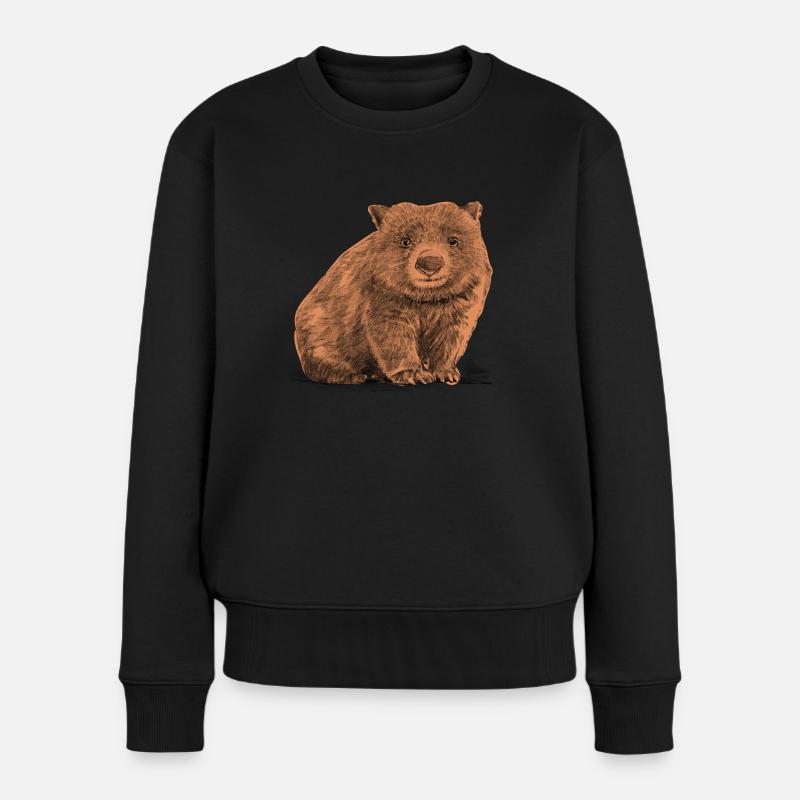 Wombat - Frauen Premium Bio Pullover - Schwarz