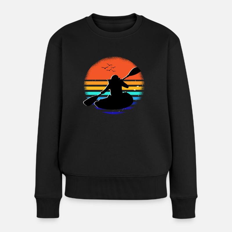 Kayak - Frauen Premium Bio Pullover - Schwarz