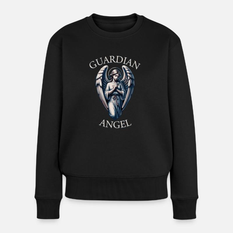 Ange gardien - Schutzengel - Pull Premium bio Femme - noir