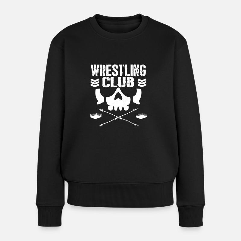 WRESTLING CLUB - Frauen Premium Bio Pullover - Schwarz