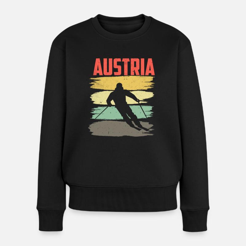 Österreich - Frauen Premium Bio Pullover - Schwarz