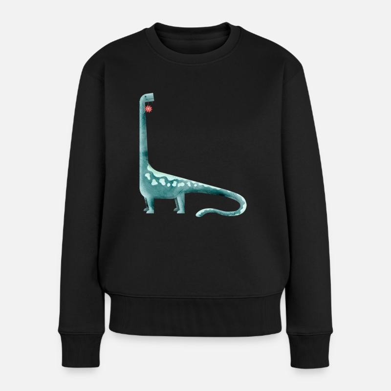 Brachiosaurus - Frauen Premium Bio Pullover - Schwarz
