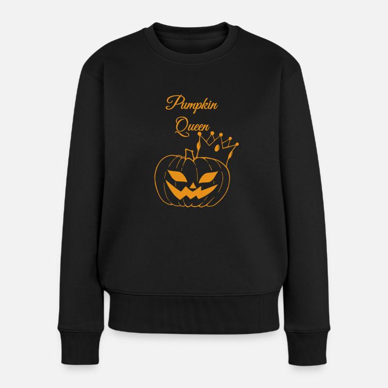 Pumpkin Queen - Frauen Premium Bio Pullover - Schwarz