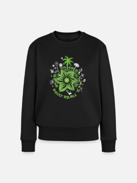 Nachhaltige Vision - Frauen Premium Bio Pullover - Schwarz