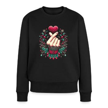 Noël K Pop - Pull Premium bio Femme - noir - Devant - Julia (174cm)