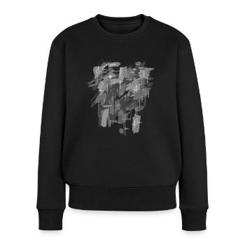 Fond gris - Pull Premium bio Femme - noir - Devant - Julia (174cm)