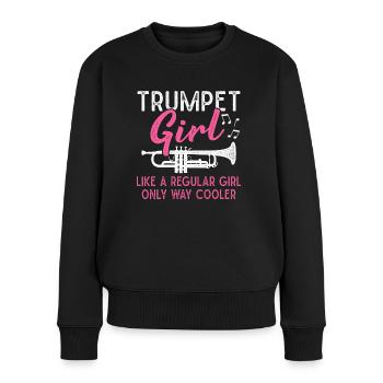 Trompette Girls Brass Band Orchestra Musicien - Pull Premium bio Femme - noir - Devant - Julia (174cm)