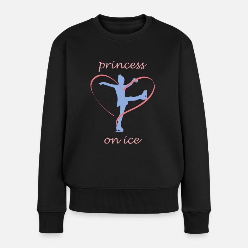 Schlittschuhlaufen Eiskunstlauf Mädchen - Frauen Premium Bio Pullover - Schwarz