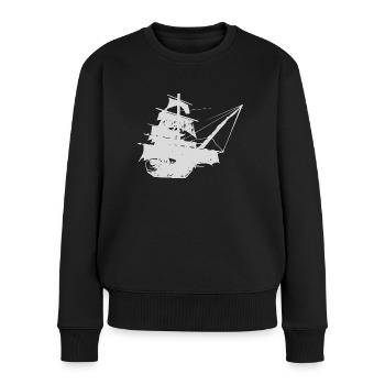 navire pirate - Pull Premium bio Femme - noir - Devant - Julia (174cm)