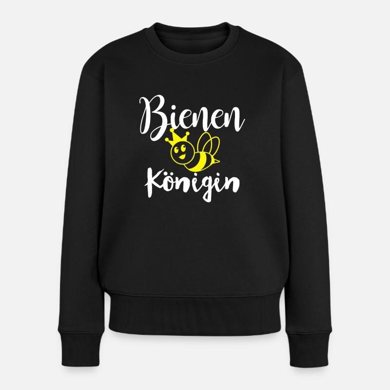 Bienen Königin - Frauen Premium Bio Pullover - Schwarz