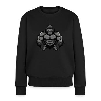 Gorilla Muscles Bodybuilding - Women's Premium Organic Jumper - black - Front - Julia (174cm)