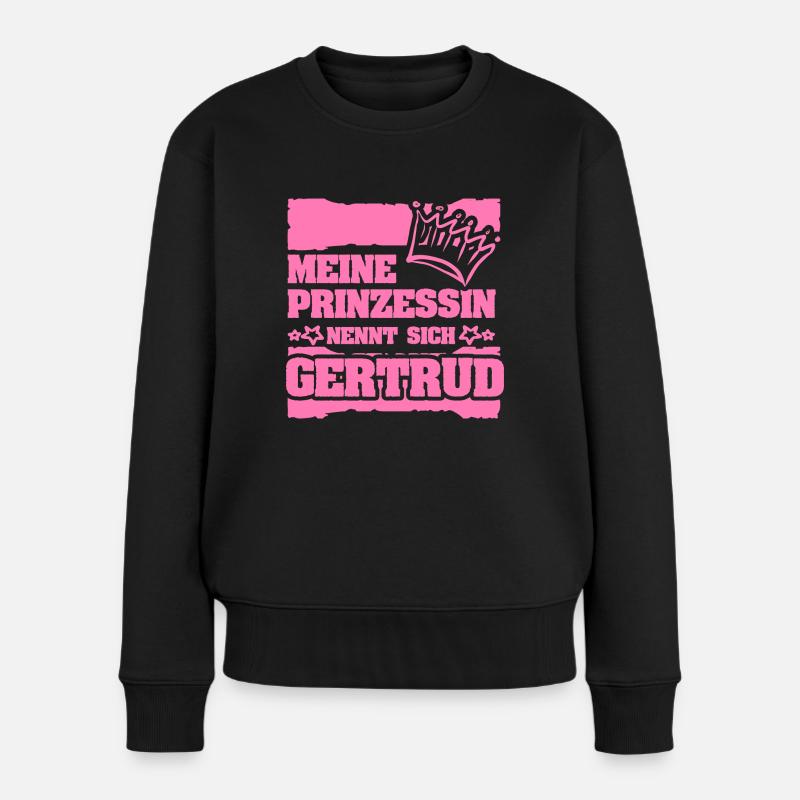 Prinzessin Gertrud - Frauen Premium Bio Pullover - Schwarz