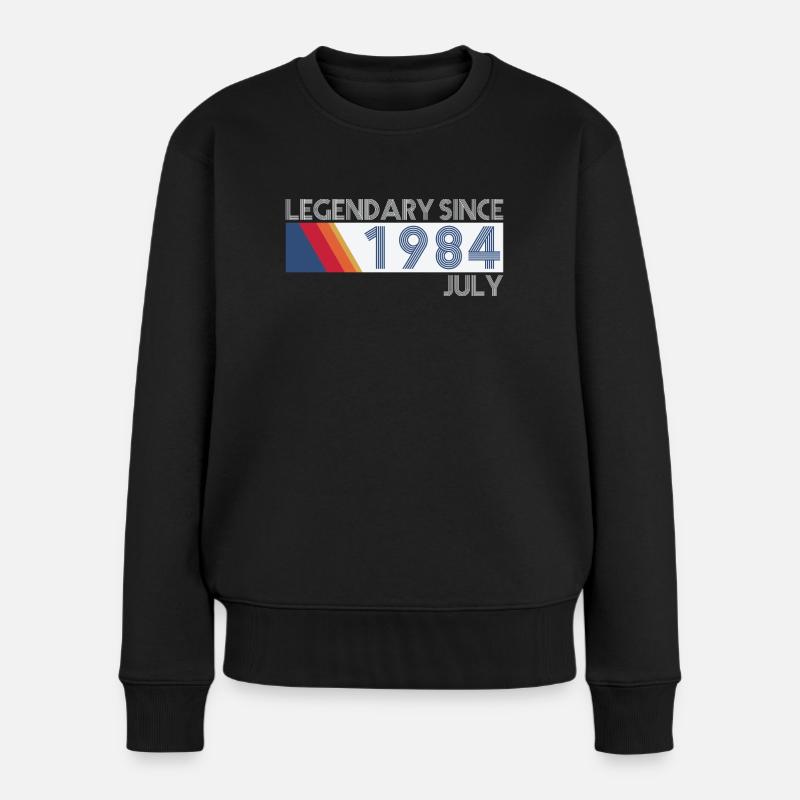 Retro SiFi Legendary since July 1984 - Geburtstag - Frauen Premium Bio Pullover - Schwarz