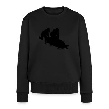 Women's Bobsleigh Track Men's Two-Man Bobsleigh Ride - Women's Premium Organic Jumper - black - Front - Julia (174cm)