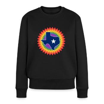 Conception de carte du Texas pour les fiers Texans LGBT + - Pull Premium bio Femme - noir - Devant - Julia (174cm)