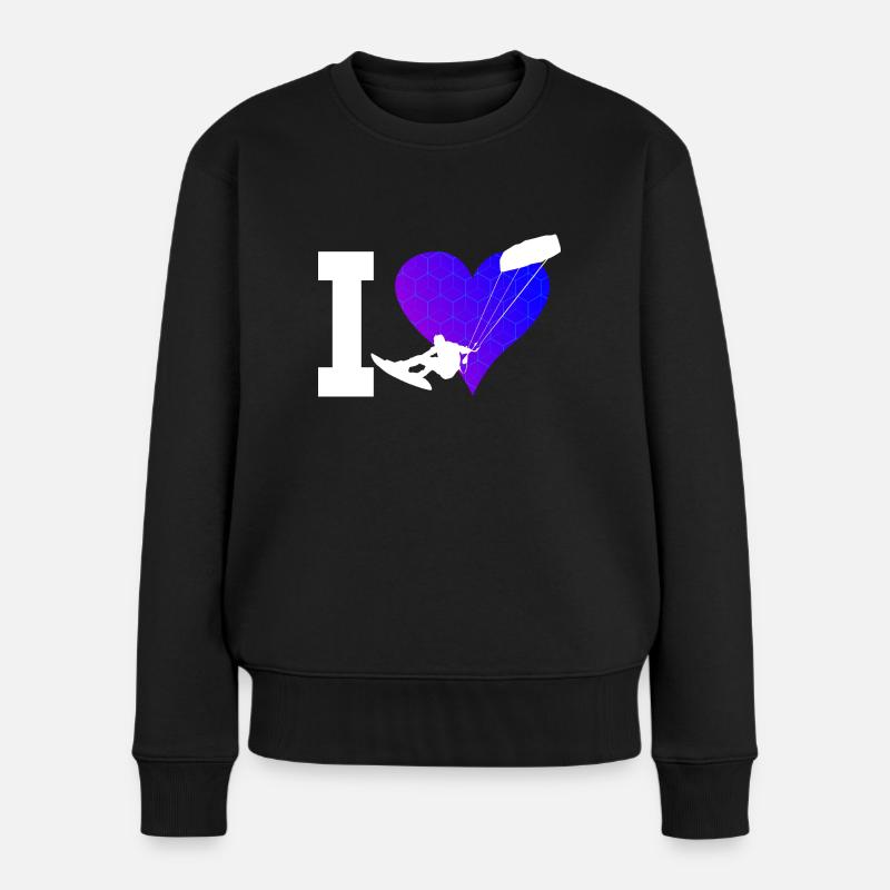 Kitesurf Kitesurf Kitesurfer Kitesurf Hommes - Pull Premium bio Femme - noir