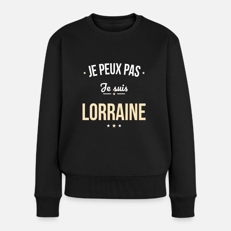 Je peux pas je suis Lorraine - Pull Premium bio Femme - noir