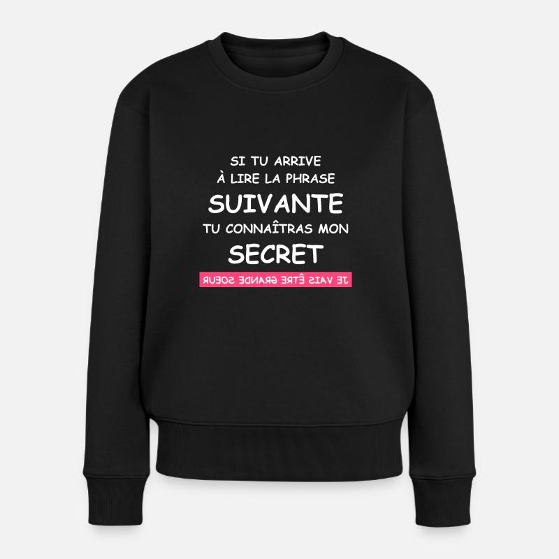 je vais être grande soeur - Pull Premium bio Femme - noir