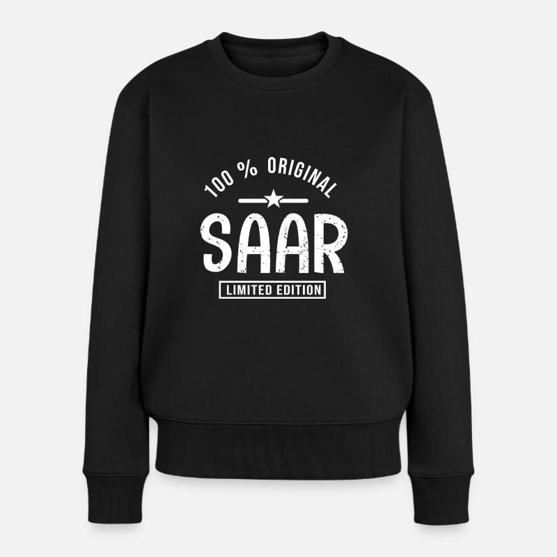 Saar Geschenk tshirt benutzerdefinierten Name Saar - Frauen Premium Bio Pullover - Schwarz