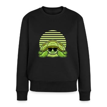 Turtle - Women's Premium Organic Jumper - black - Front - Julia (174cm)