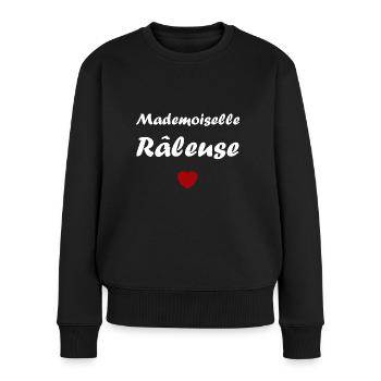 Mademoiselle raleuse - Pull Premium bio Femme - noir - Devant - Julia (174cm)