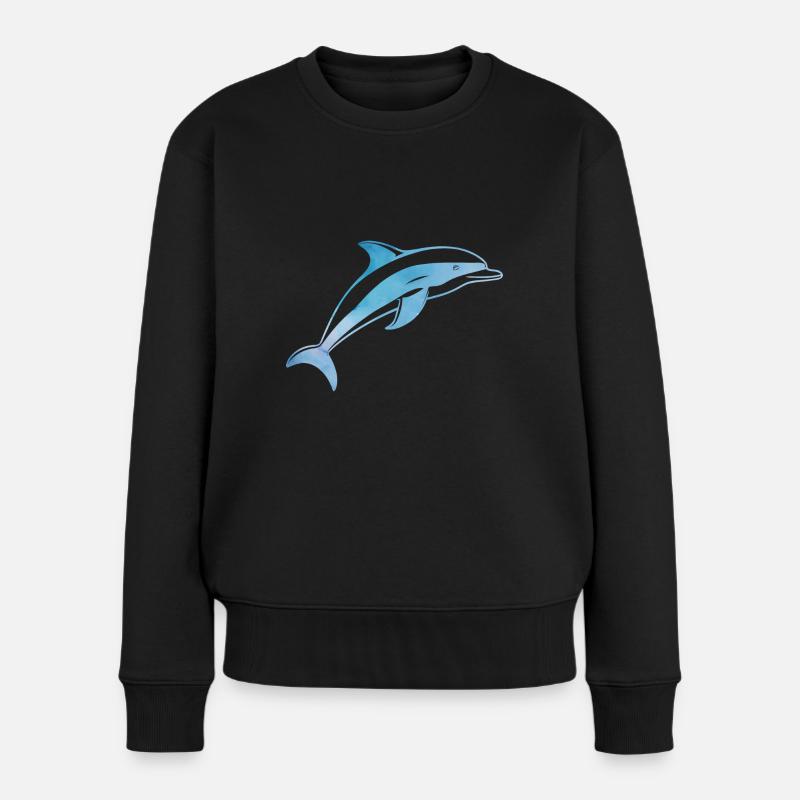 Delphine - Frauen Premium Bio Pullover - Schwarz