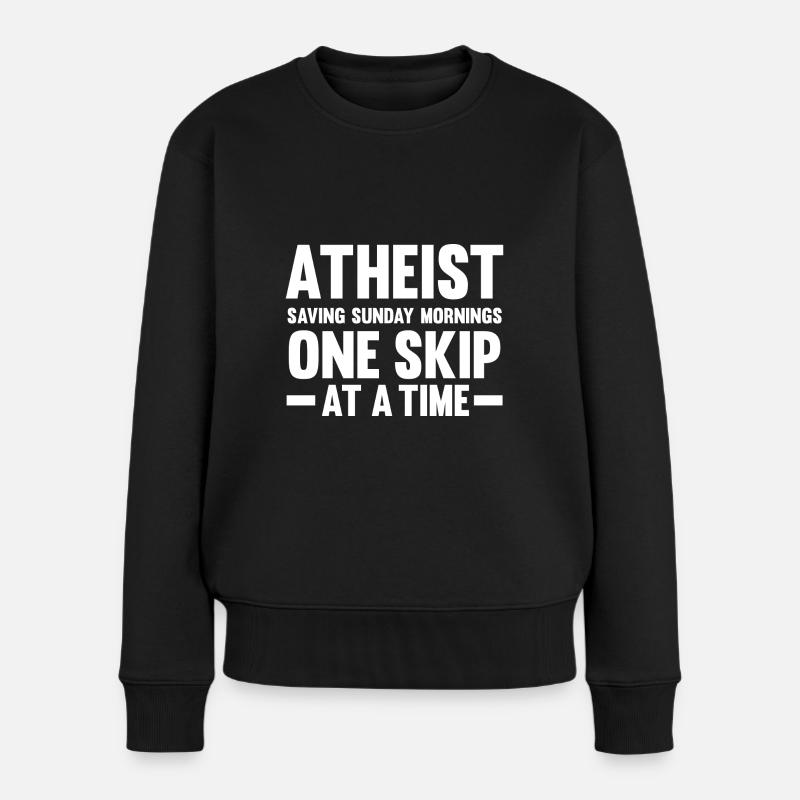 Atheisten Geschenke | Religion Atheismus Kirche - Frauen Premium Bio Pullover - Schwarz