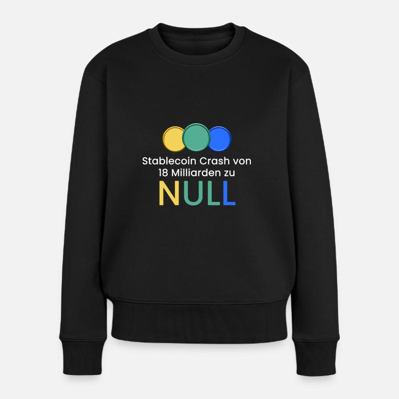 Stablecoin Crash zu NULL - Frauen Premium Bio Pullover - Schwarz