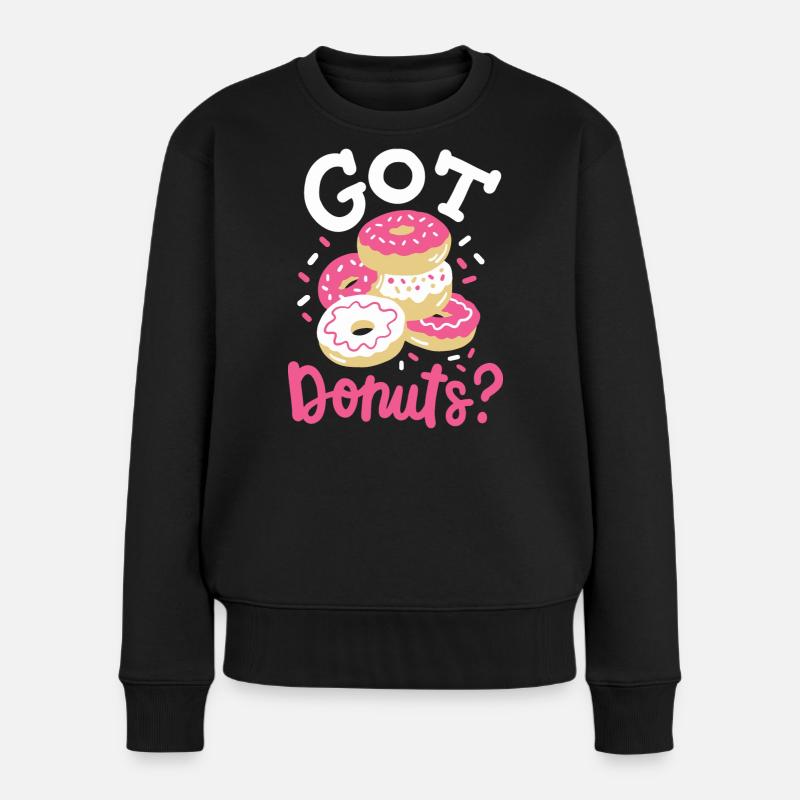 Donuts Donut-Liebhaber - Frauen Premium Bio Pullover - Schwarz