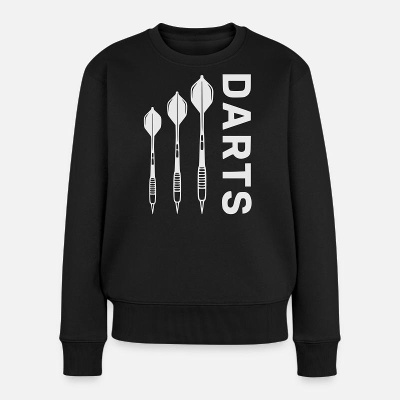 Silhouette des flèches fléchettes - Pull Premium bio Femme - noir