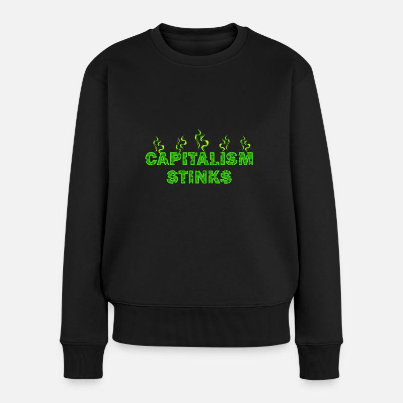 Le capitalisme pue - Pull Premium bio Femme - noir
