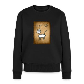 Lost Cat - Pull Premium bio Femme - noir - Devant - Julia (174cm)