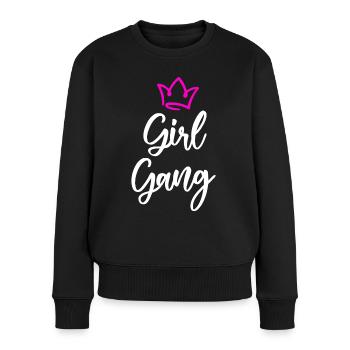 Girl Gang Girlfriend Équipe Féminine - Pull Premium bio Femme - noir - Devant - Julia (174cm)