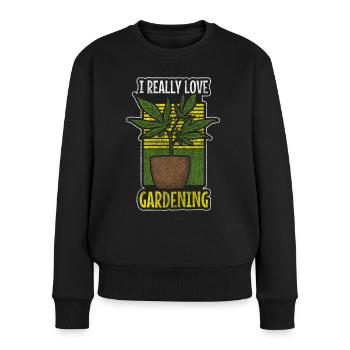 Marijuana Vaping Cbd - Women's Premium Organic Jumper - black - Front - Julia (174cm)
