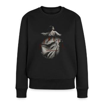 Berliin steel feels like a dream - Frauen Premium Bio Pullover - Schwarz - Vorne - Julia (174cm)