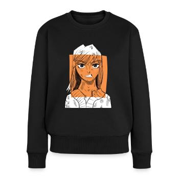Fille Anime #3 - Pull Premium bio Femme - noir - Devant - Julia (174cm)