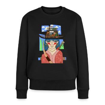 Collectionneur de maison #3 - Pull Premium bio Femme - noir - Devant - Julia (174cm)
