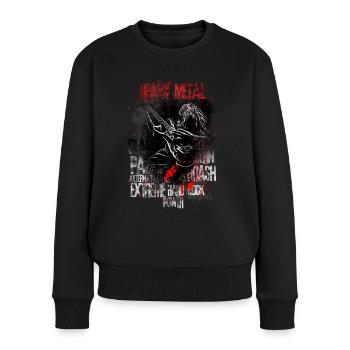 Heavy Metal - Women's Premium Organic Jumper - black - Front - Julia (174cm)