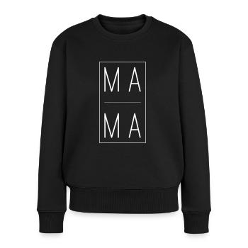 Mama - Frauen Premium Bio Pullover - Schwarz - Vorne - Julia (174cm)