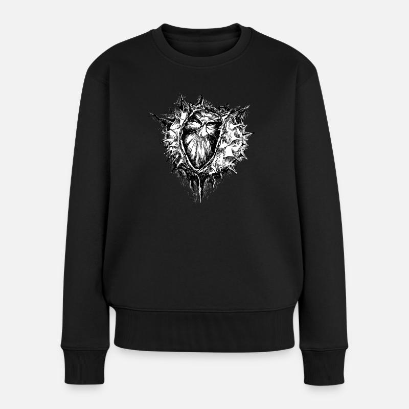 Châtaigne - Châtaigne, Automne, Automne, Halloween - Pull Premium bio Femme - noir
