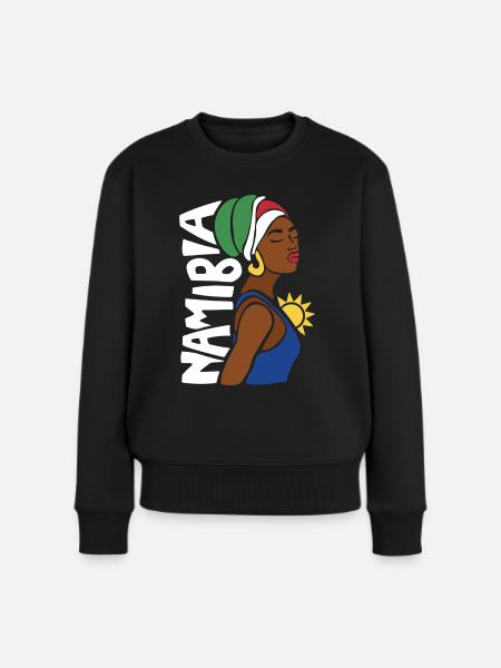 Namibia Namibian Flag Windhoek Namib Souvenir - Women's Premium Organic Jumper - black