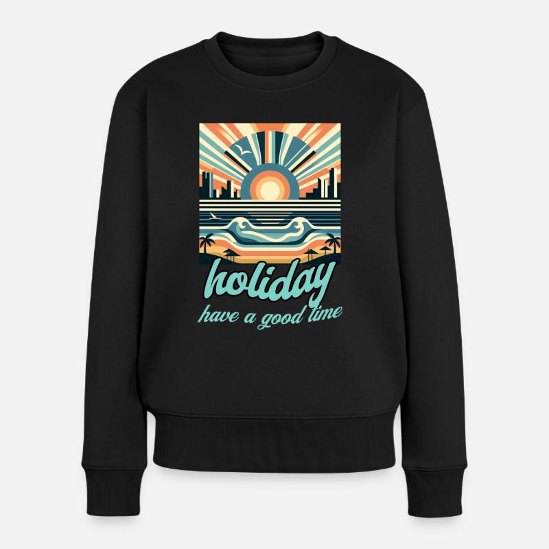 vacances, vacances, vacances - Pull Premium bio Femme - noir