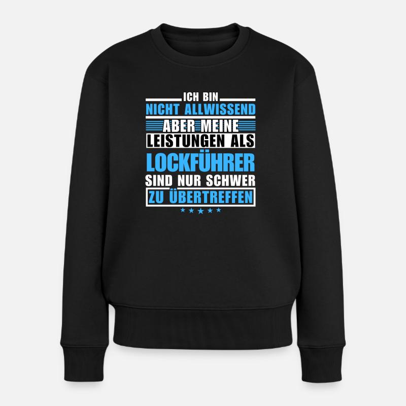 Unübertroffene Leistung als Lockführer - Frauen Premium Bio Pullover - Schwarz