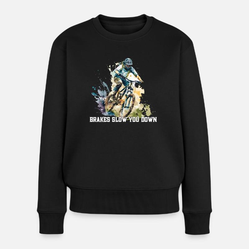 VTT - Les freins ralentissent - VTT Descente - Pull Premium bio Femme - noir